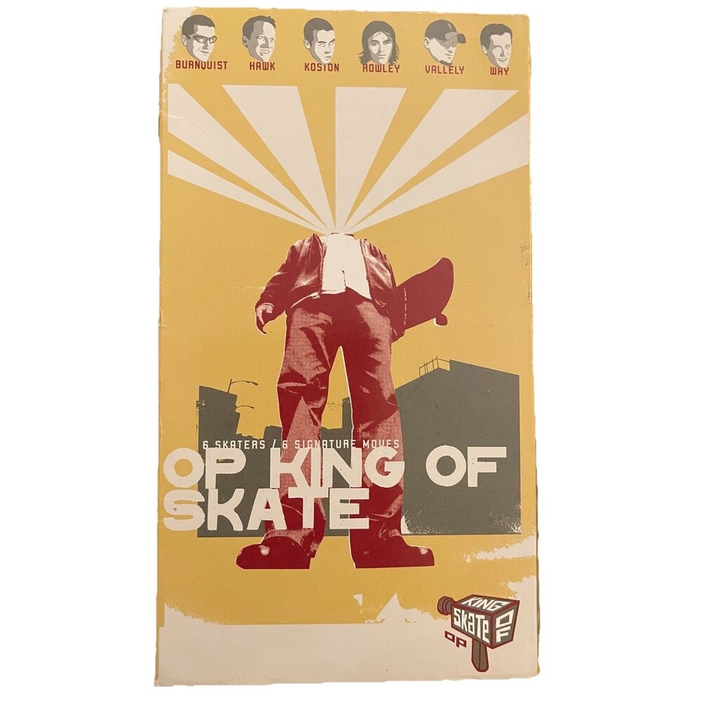 OP King of Skate (VHS, 2002) *Untested* Way Vallely Hawk Burnquist Rowley Koston